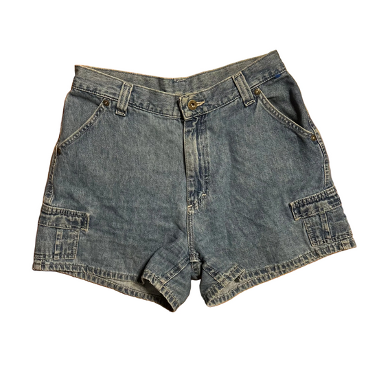Lee Dungarees Denim Blue Jean Cargo Shorts - 29" x 3.5"