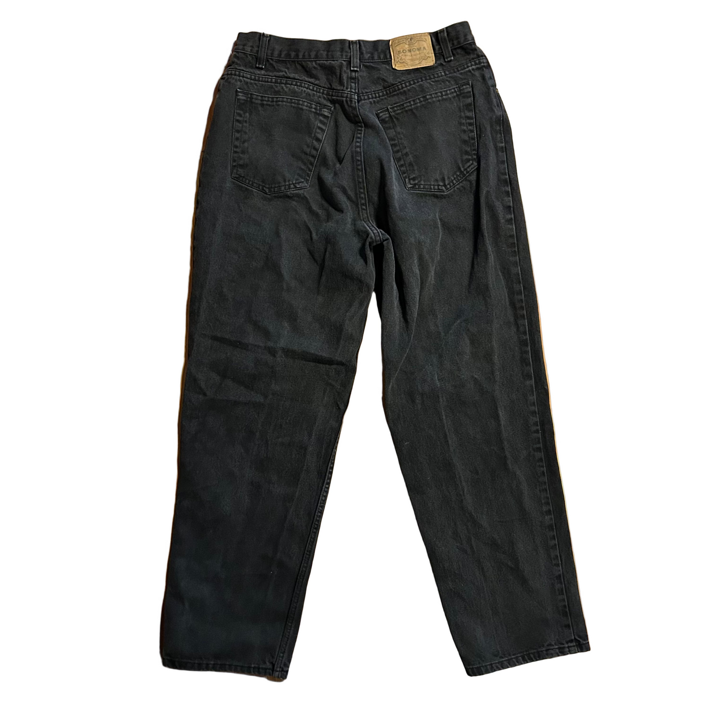 Sonoma Loose Fit Black Washed Denim Jeans - 32" x 30"