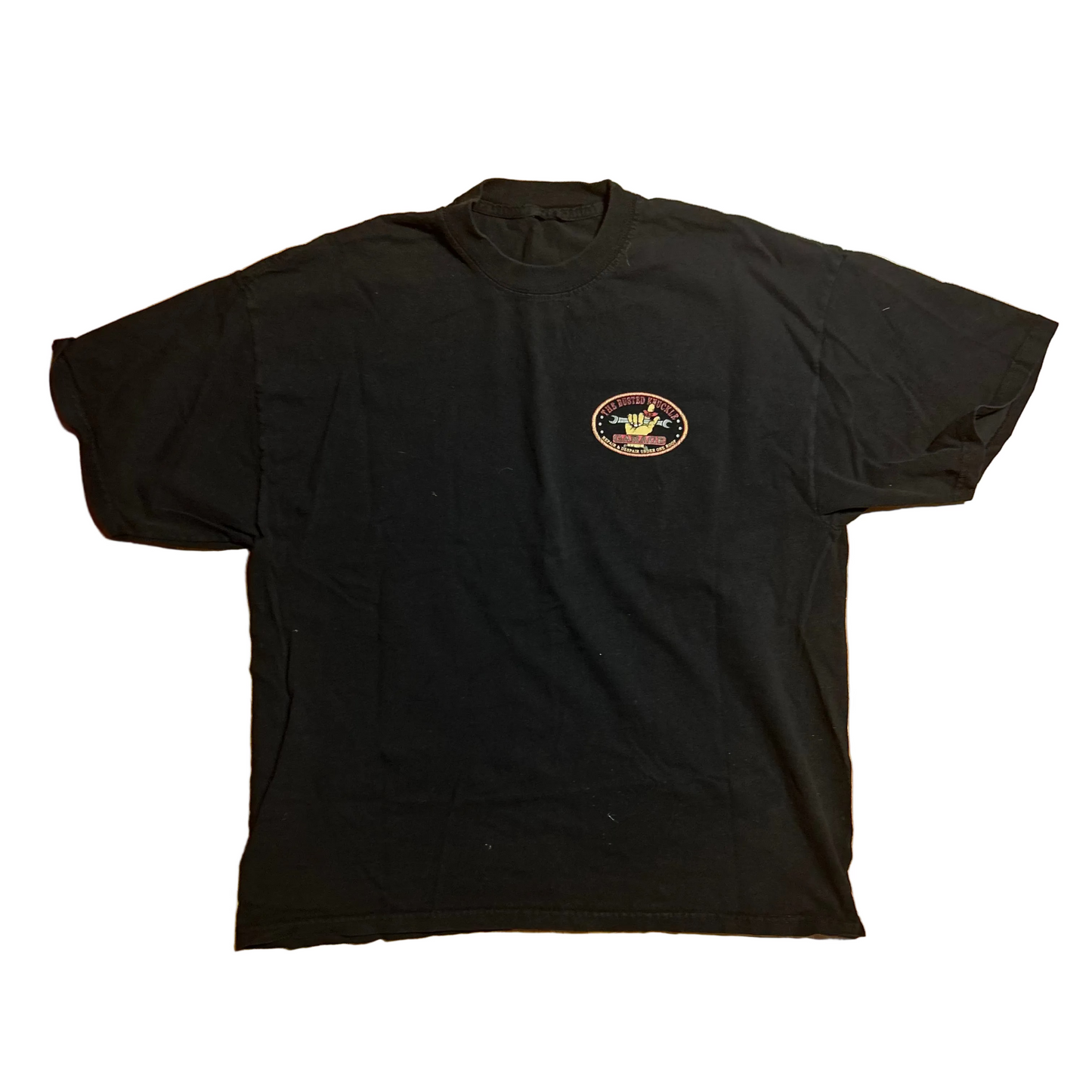 Busted Knuckle Garage Repair and Despair Black Tshirt - Large - 22.5" x 27"