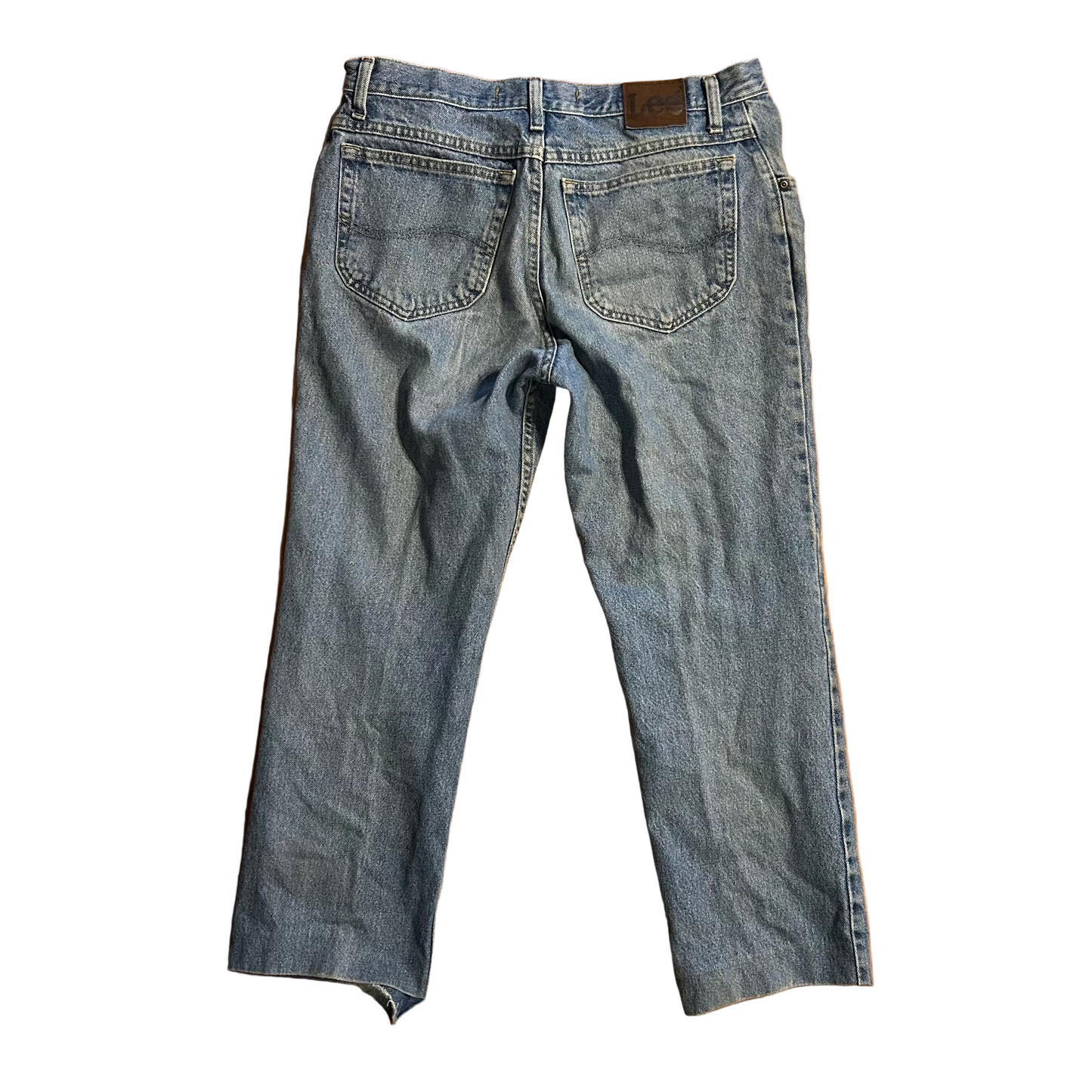 Lee Regular Fit Light Wash Blue Denim Jeans - 32" x 27"