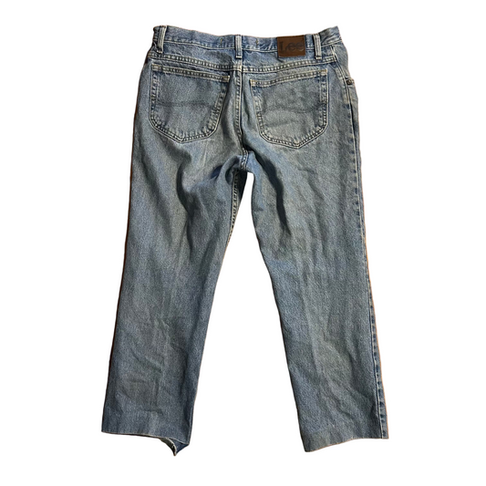 Lee Regular Fit Light Wash Blue Denim Jeans - 32" x 27"