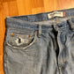 Levi's 550 Distressed Relaxed Fit Light Wash Denim Jeans - 36" x 30"
