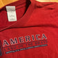 America Land of the Brave Red Tshirt - Medium - 20.5" x 29"