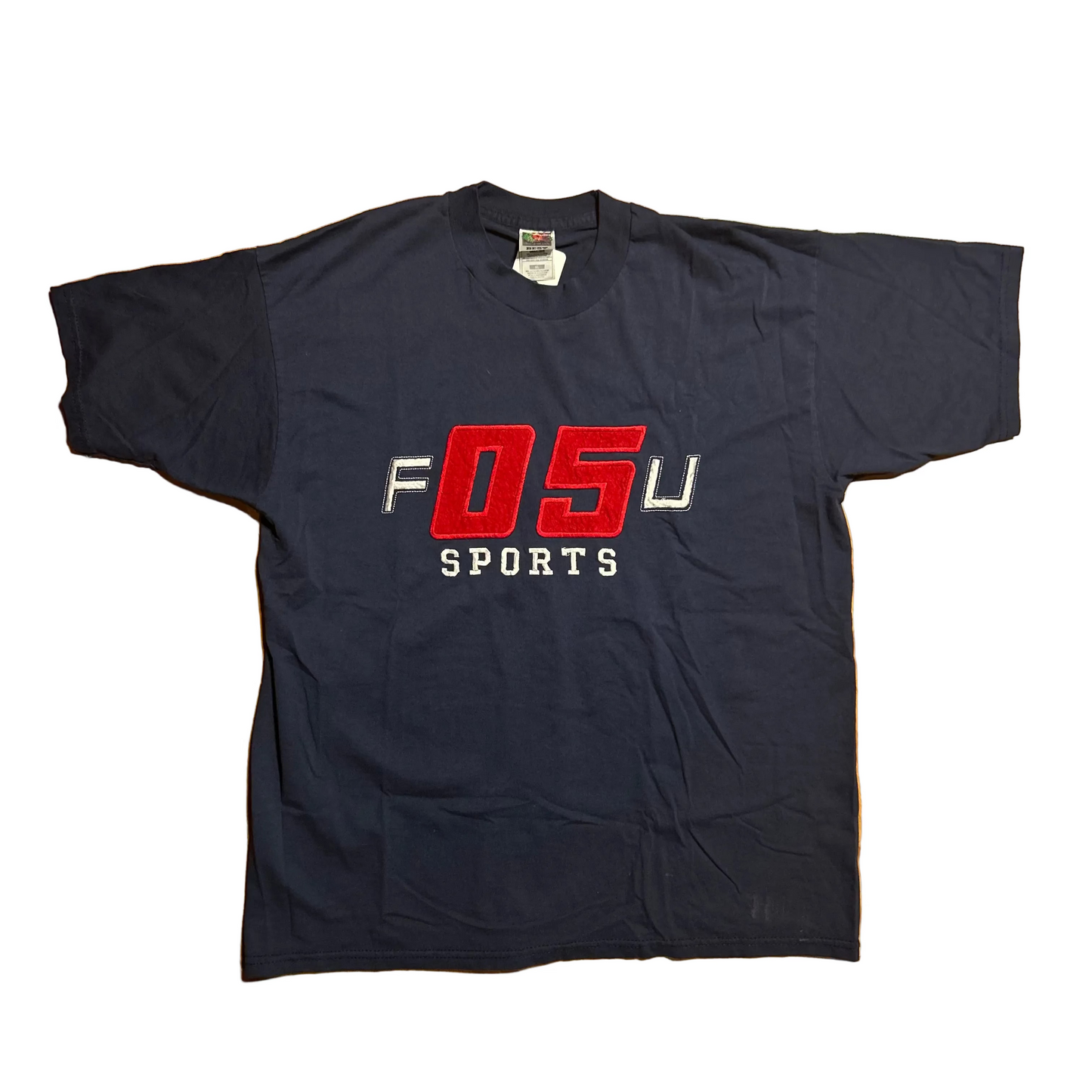 00’s Fubu F U Sports 05 Navy Blue Tshirt - Large - 23.5" x 29"