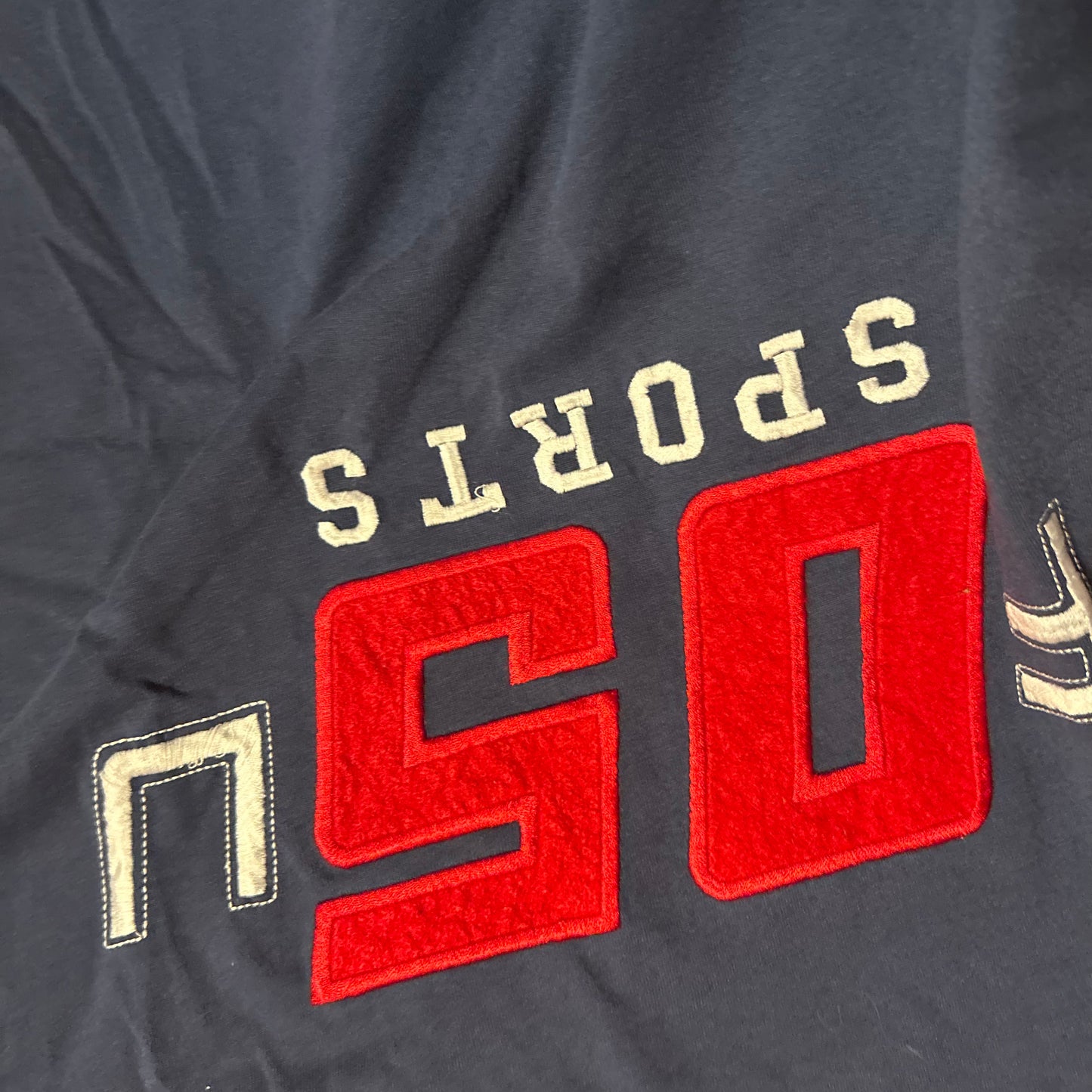 00’s Fubu F U Sports 05 Navy Blue Tshirt - Large - 23.5" x 29"