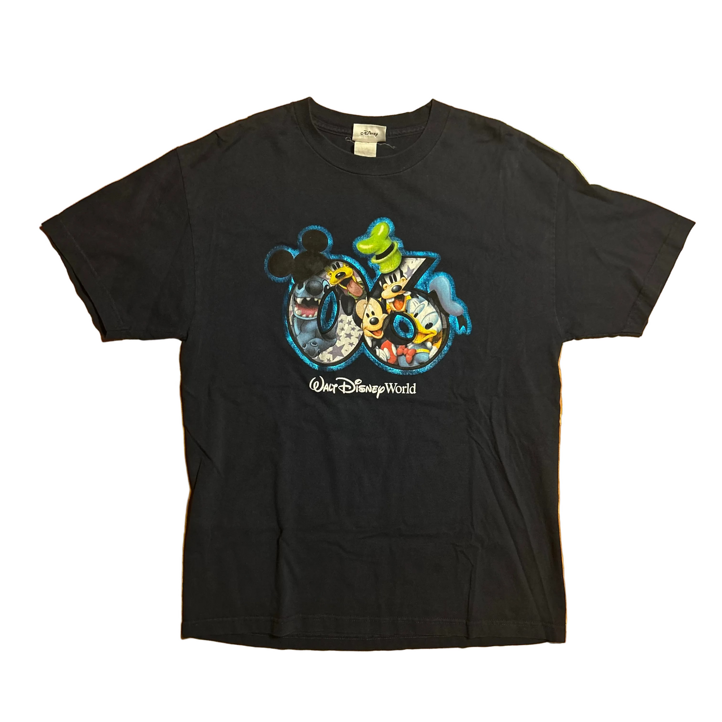 00’s Walt Disney World Navy Blue Tshirt - Medium - 21" x 29.5"