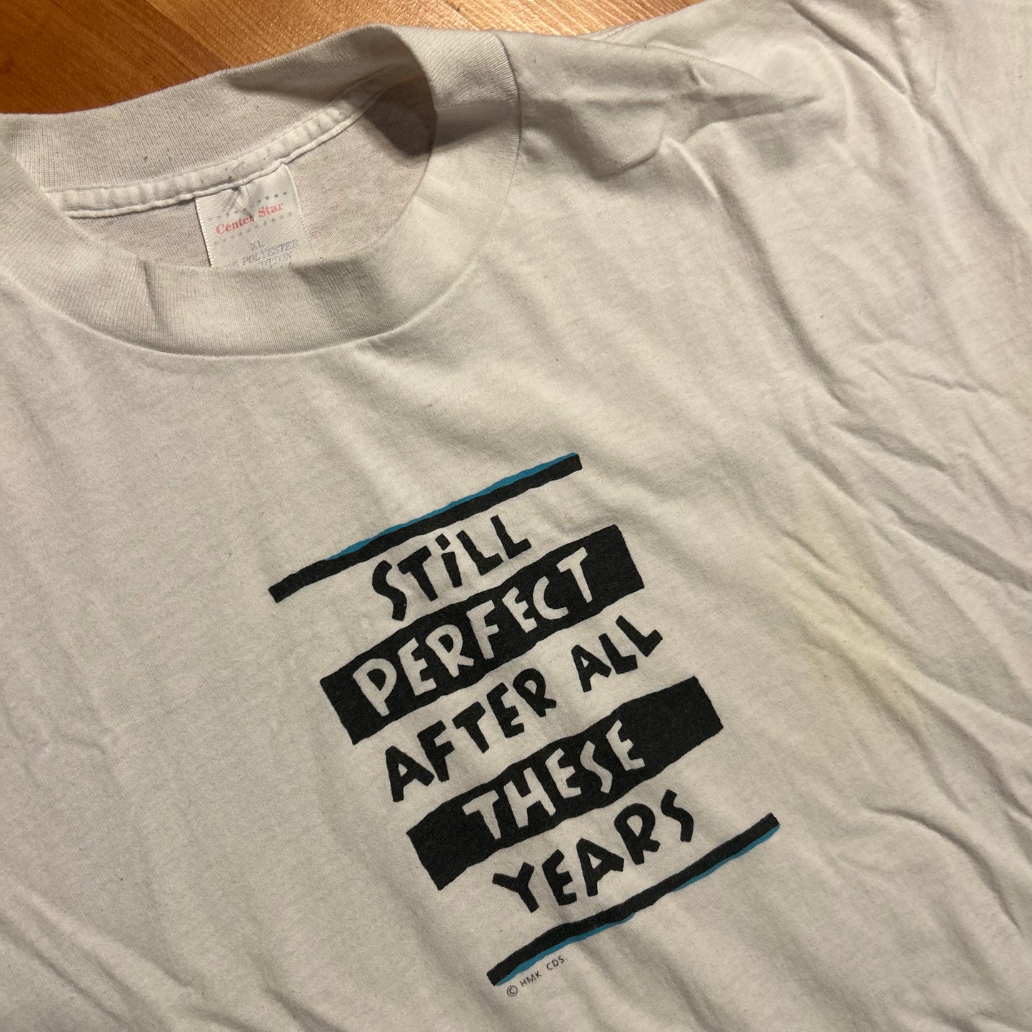 90’s Still Perfect After All These Years White Tshirt - Medium - 21" x 29"