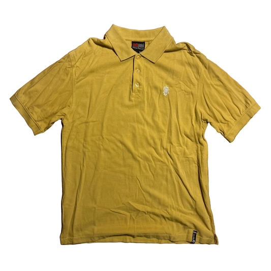 90’s South Pole Yellow Button Up Polo Shirt - Large - 23" x 31"