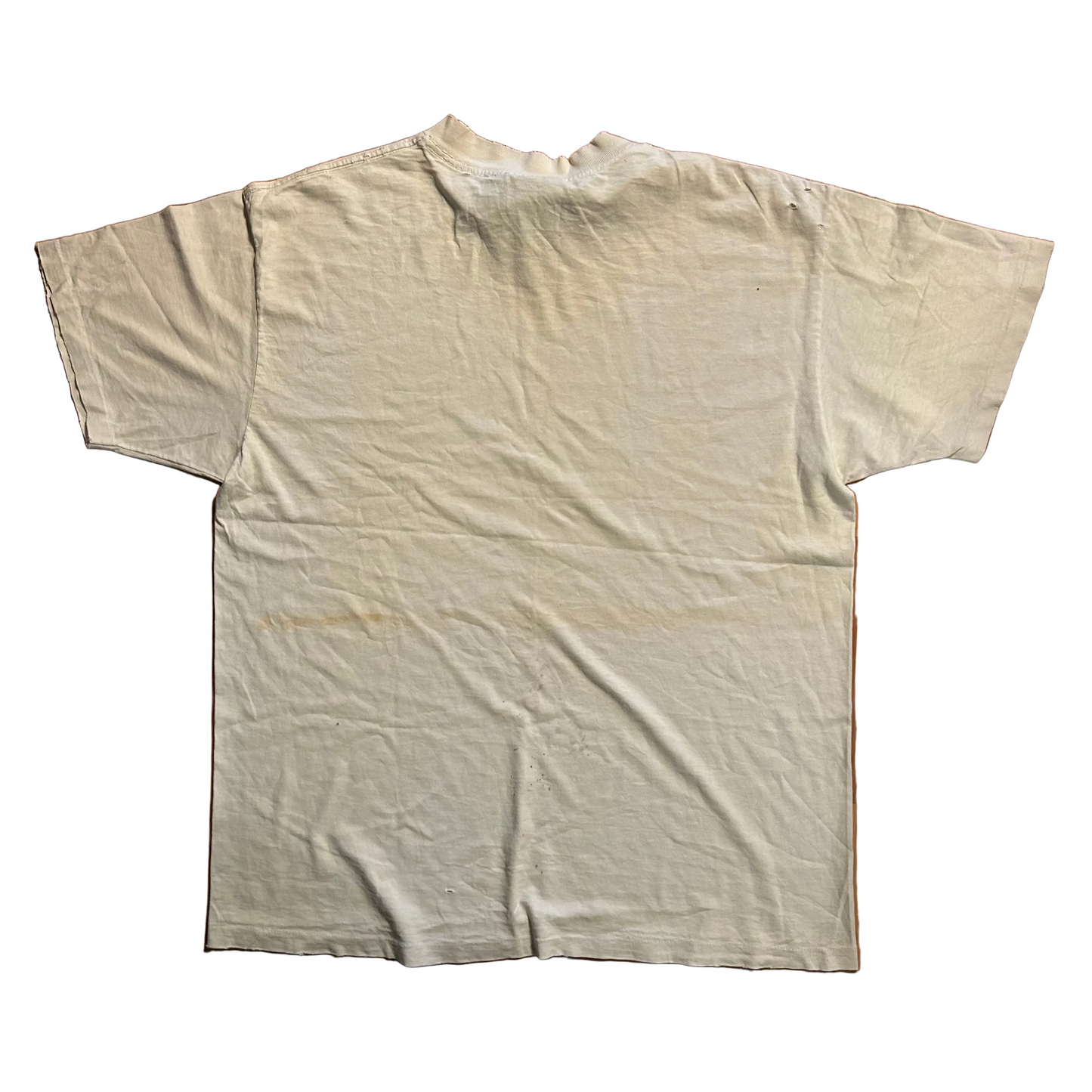 90’s Joe Boxer Girlfriend! Let’s Do Sleep Cat Portrait Distressed White Tshirt - Large - 22.5" x 28.5"