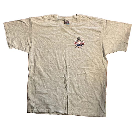 90’s Bubba Gump Maui Hawaii Restaurant Logo Grey Tshirt - XLarge - 25" x 31"