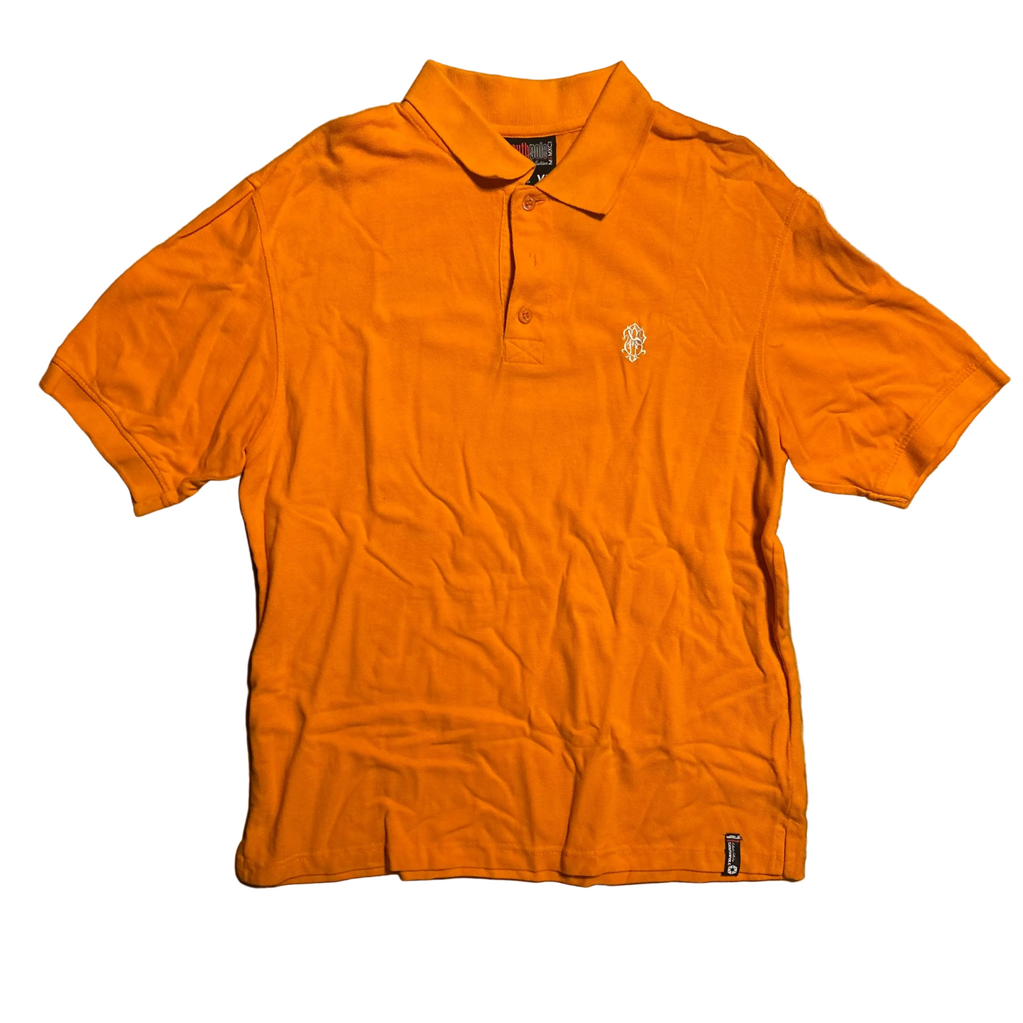 90’s South Pole Orange Button Up Polo Shirt - Large - 22" x 28.5"