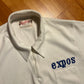 70’s Rawlings Montreal Expos MLB Baseball Quarter Zip Dagger Collar Shirt - Medium - 21" x 29.5"