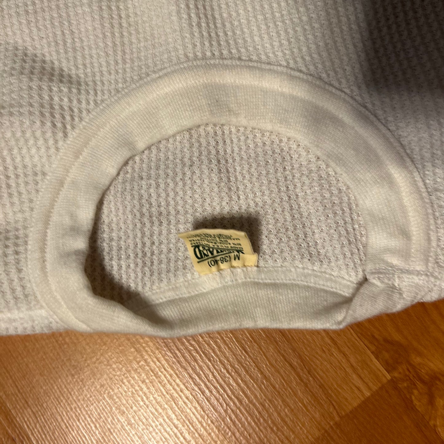 80/90’s Greatland White Thermal Longsleeve Shirt - XSmall - 14.5" x 28"