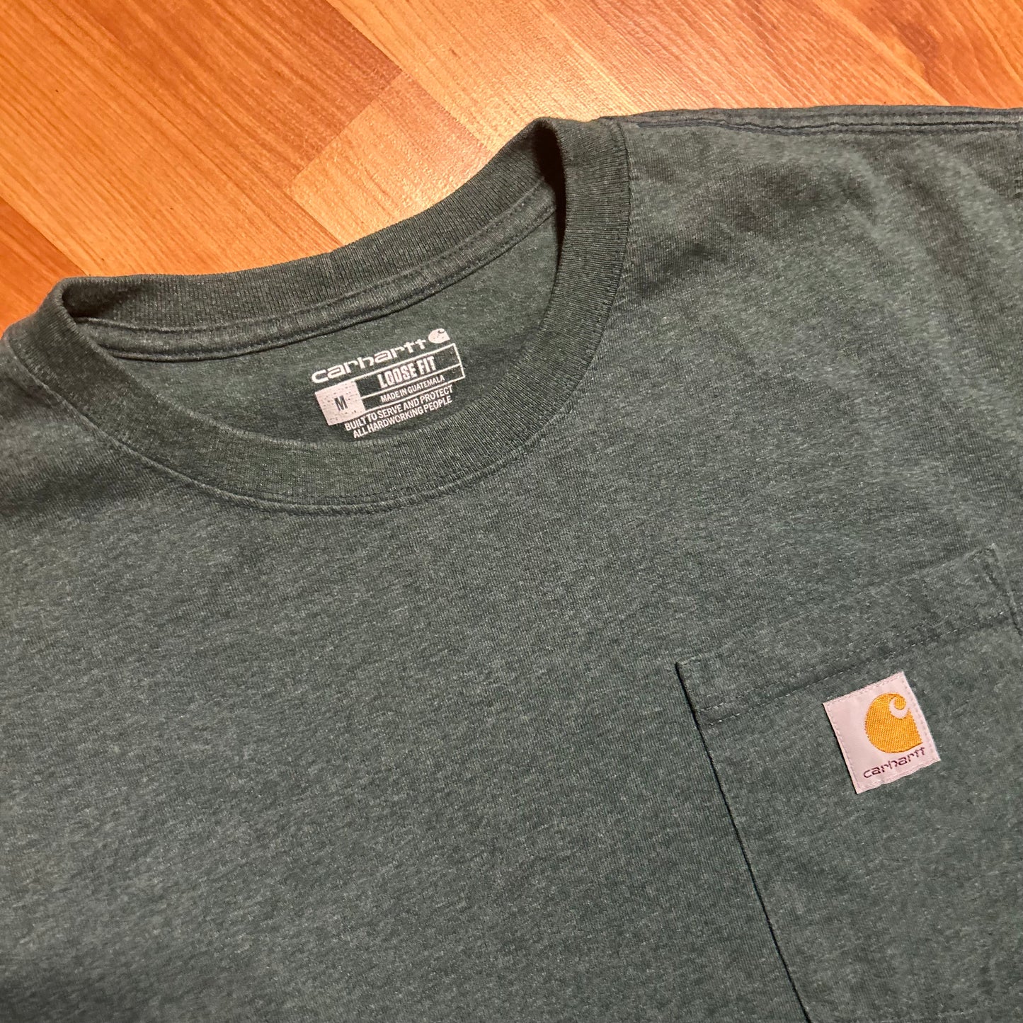 Carhartt Carphartt Green Longsleeve Pocket Shirt - Large - 22.5" x 30"