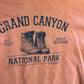 00's Grand Canyon National Park Orange Hooded Sweatshirt - XLarge - 24" x 26"