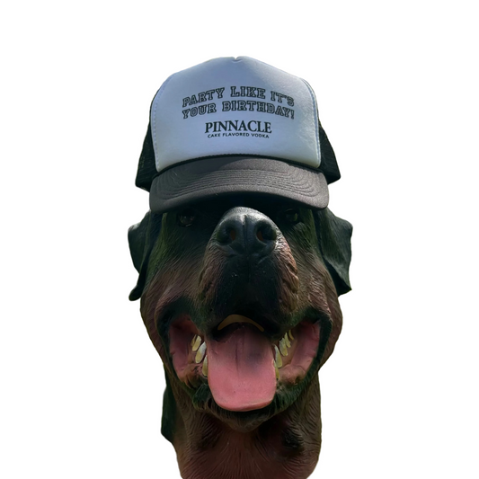 Nissun Party Like It's Your Birthday Pinnacle Cake Flavored Vodka Black White Trucker Hat