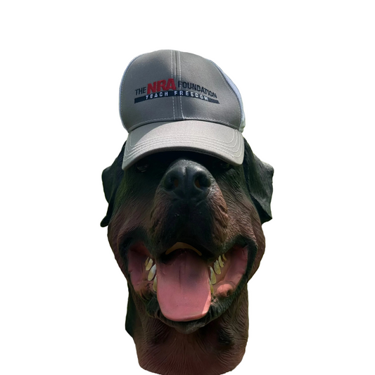 NRA Foundation Teach Freedom Grey White Americap Trucker Hat