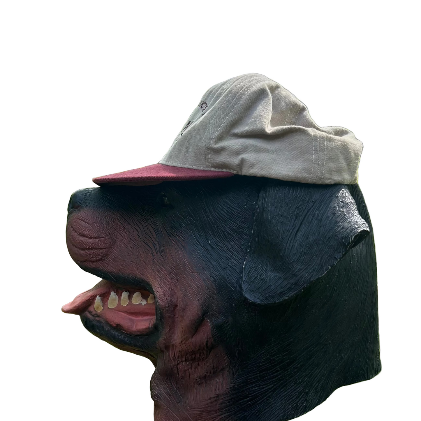 90's B&M Wood Products Beaverton Michigan Two Color Tan Red Maroon Hat