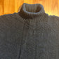 80/90's Vertical Sport Black Acrylic Turtleneck Sweater - Large - 23" x 25"