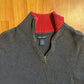 Cherokee Grey Cotton Quarter Zip Sweater - Medium - 20" x 26"