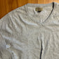 Sonoma Lifestyle Grey Cotton V Neck Sweater - Medium - 21" x 27"