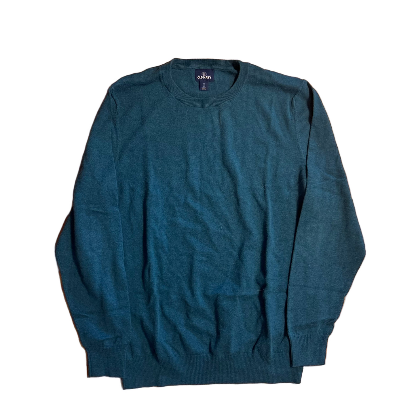 Old Navy Teal Cotton Poly Sweater - Medium - 20" x 26"
