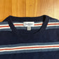 Goodfellow Navy Striped Cotton Sweater - Medium - 20" x 26"