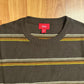 Mossimo Brown Acrylic Striped Sweater - Medium - 21" x 25.5"
