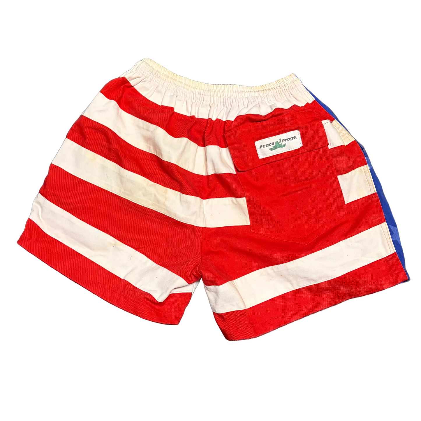 90’s Peace Frogs Red White Blue Flag USA Shorts - 30" x 5"