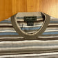 Eddie Bauer Light Blue Brown Cream Cotton Striped Sweater - Medium - 20" x 25"