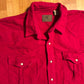 Moose Creek Red Cotton Pearl Snap Button Up Shirt - XLarge - 27" x 34"