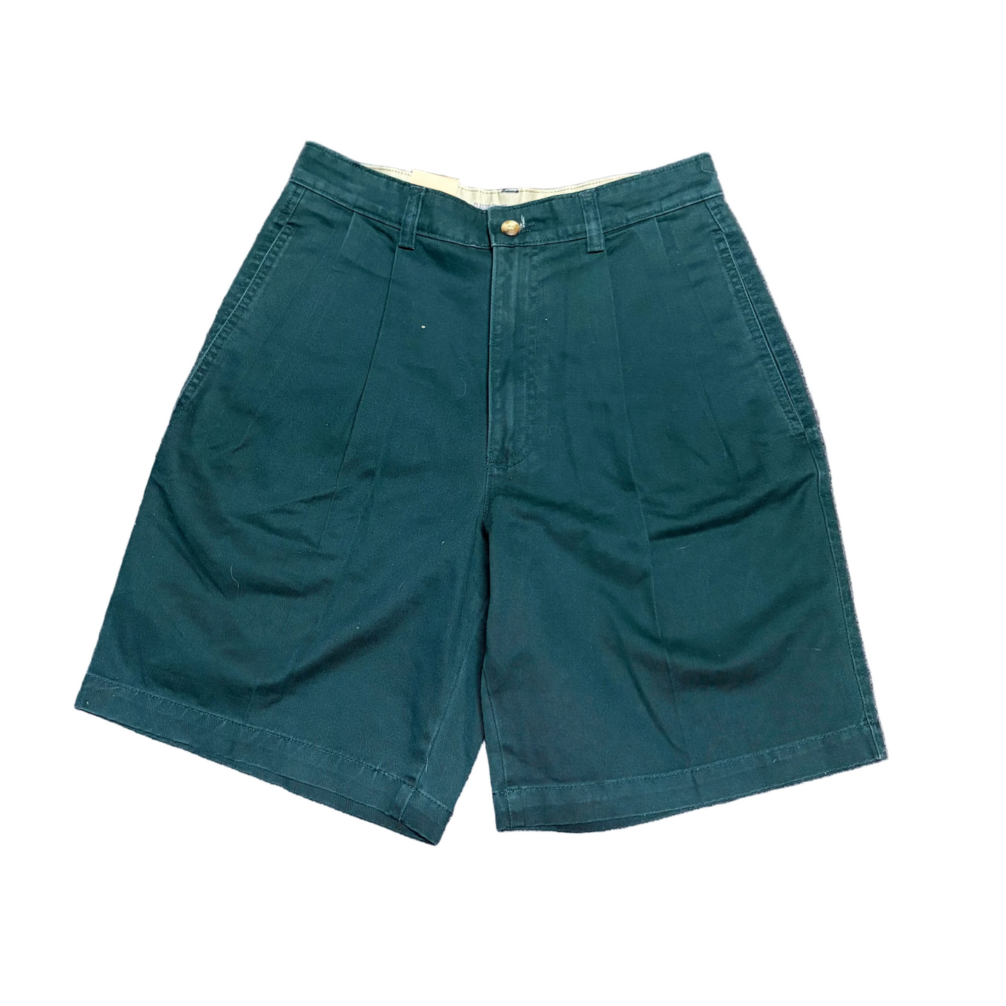 NWT Brand New County Seat Pleated Green Chino Khaki Shorts - 28" x 9"
