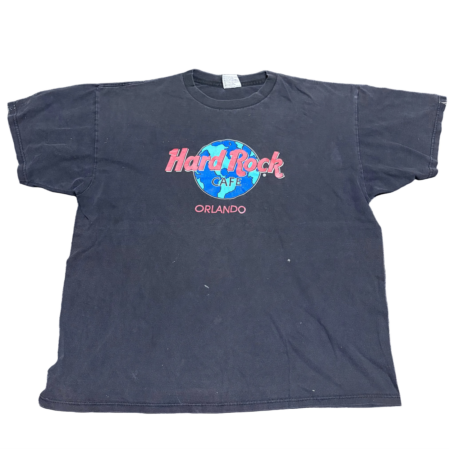 90’s Hard Rock Cafe Orlando Black Painter Tshirt - XLarge - 25" x 28"