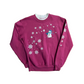 Top Stitch Pink Snowman Winter Snowflake Crewneck Sweatshirt - Medium - 20" x 25"
