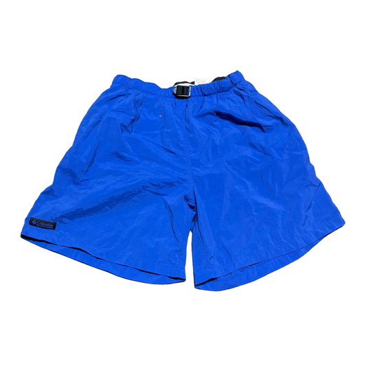 90’s Columbia Blue Nylon Shorts Swim Trunks - Tagged S - 24" x 5.5"