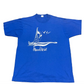 70/80’s Velva Sheen Atwood Resort Boating Blue Tshirt - Medium - 20.5" x 28"