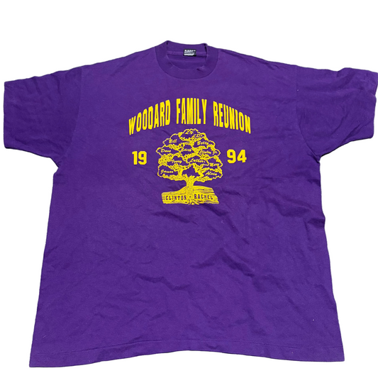 90’s FOTL BEST Woodard Family Reunion Purple Tshirt - XLarge - 25" x 31”