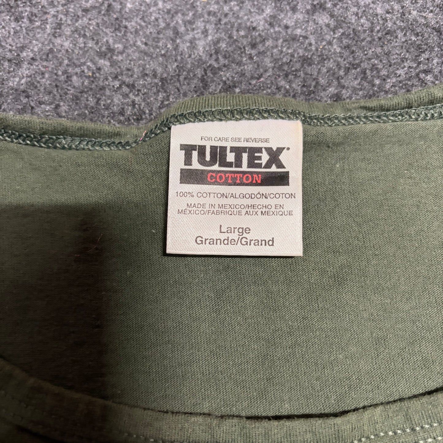 90’s Tultex Virginia Beach Green Olive Tanktop Shirt - Large - 22" x 25.5"