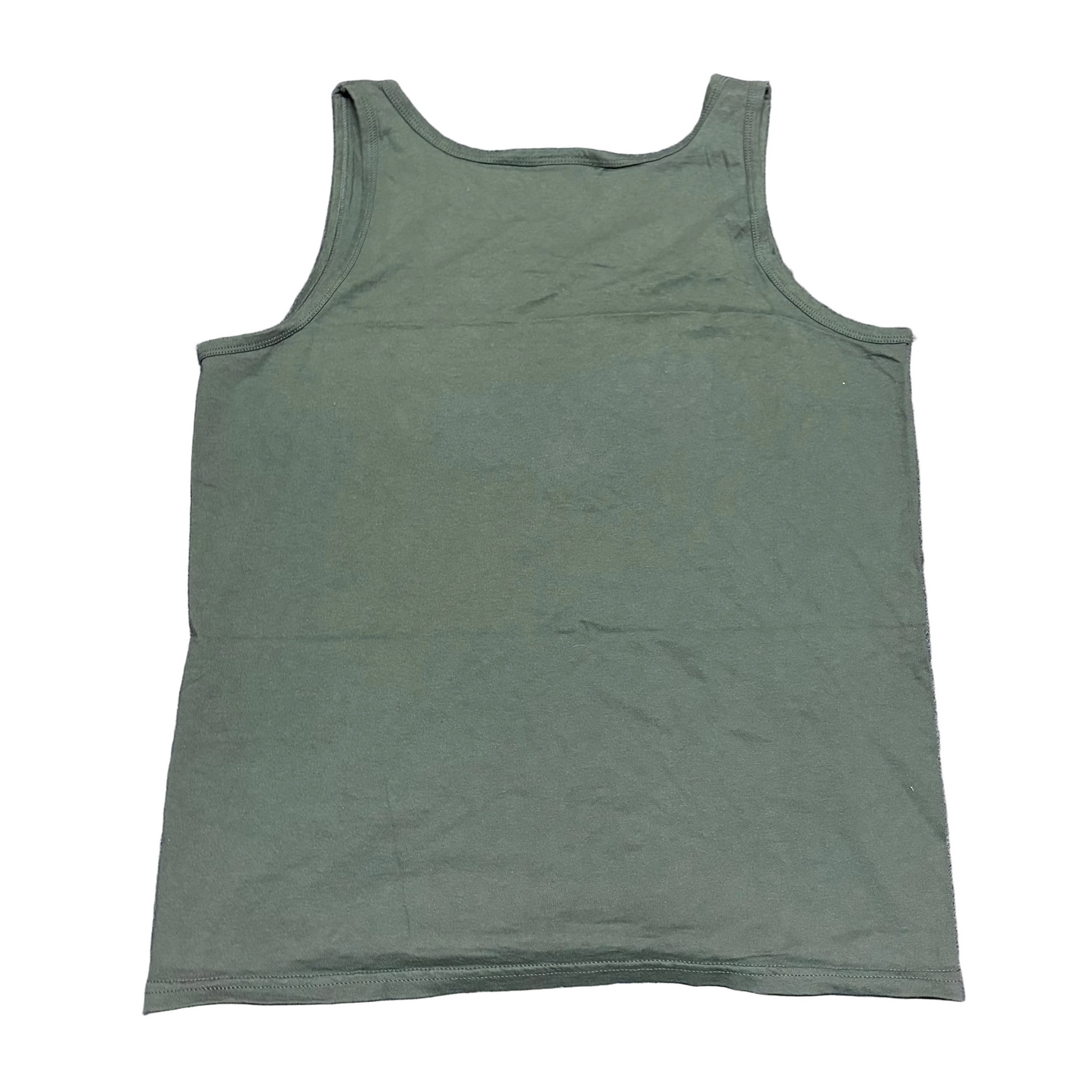 90’s Tultex Virginia Beach Green Olive Tanktop Shirt - Large - 22" x 25.5"