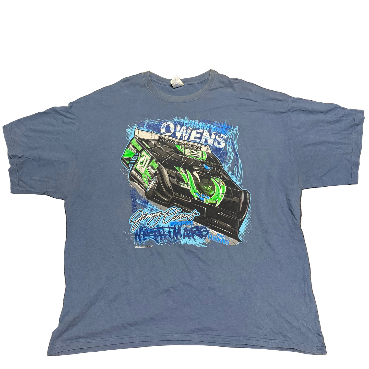 Gildan Jimmy Owens 20 Racing Blue Tshirt - XLarge - 26.5" x 31"