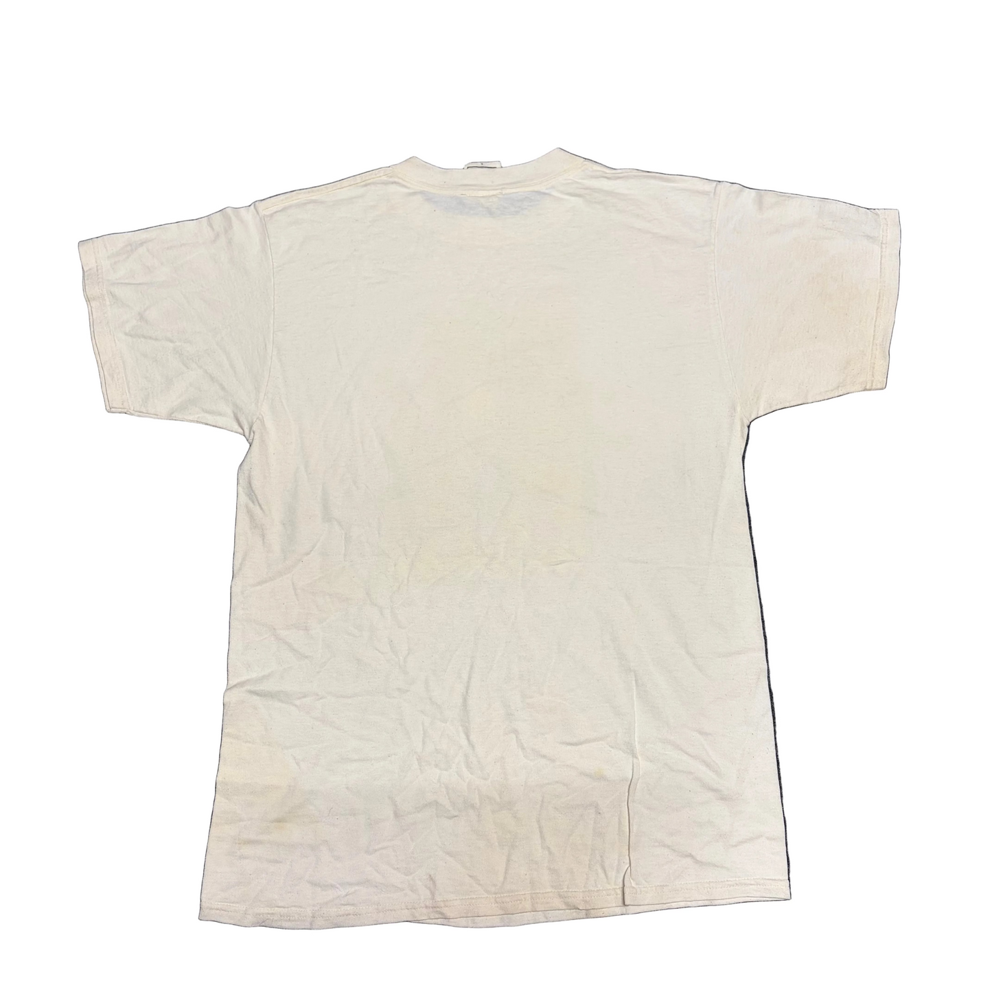90’s Maze Flower Heart White Tshirt - Medium - 21" x 30"