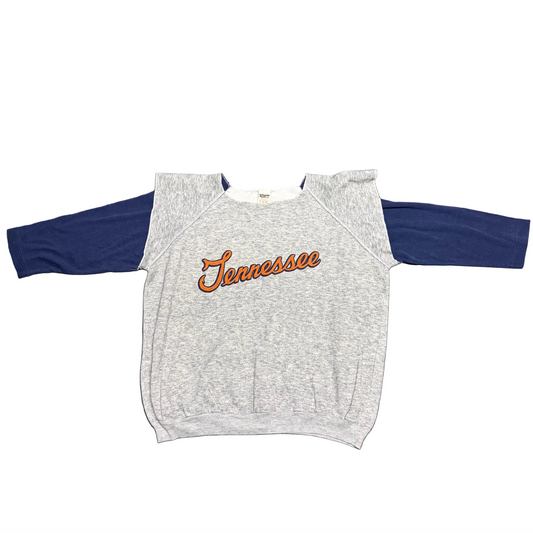 70/80’s Collegiate Pacific Tennessee Crewneck Sweatshirt - Boxy Medium - 21" x 21"