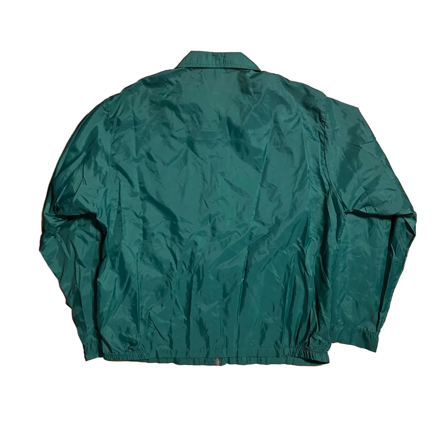 70’s Louisville Seeds Green Nylon Zip Up Jacket - Large - 23.5" x 27"