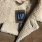 90’s Gap Sherpa Lined Suede Trucker Jacket - XLarge - 26" x 33.5"