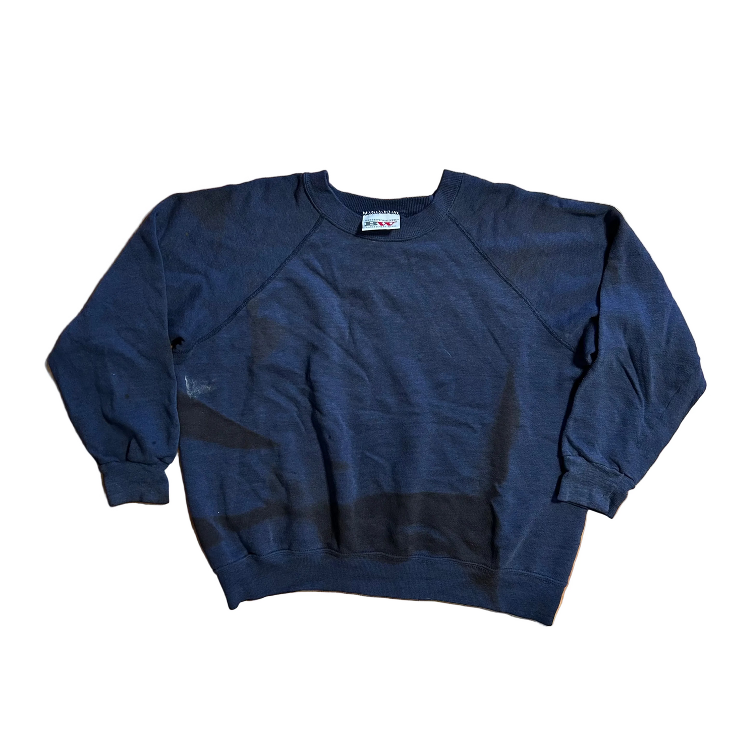 90's Bassett Walker Navy Blue Blank Crewneck Sweatshirt - Large - 23" x 20"