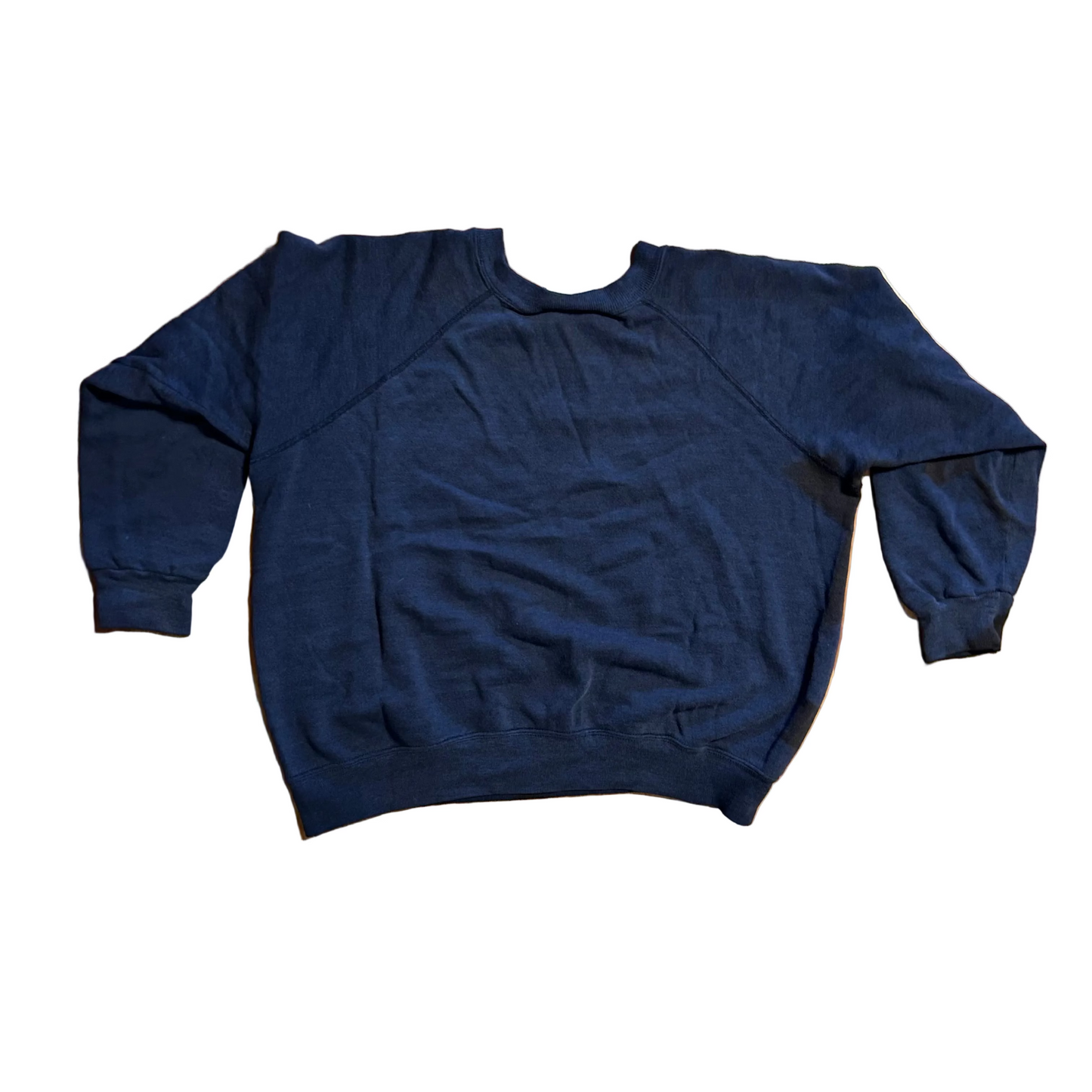 90's Bassett Walker Navy Blue Blank Crewneck Sweatshirt - Large - 23" x 20"