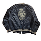 80’s Aristo Jac Fire Department Blue Satin Bomber Jacket - XLarge - 27" x 26"