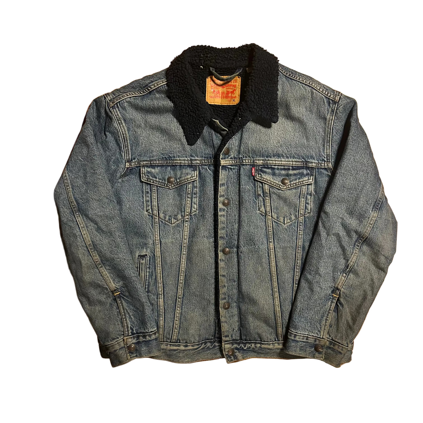 Levi’s Sherpa Denim Trucker Jacket - XLarge - 26" x 27"