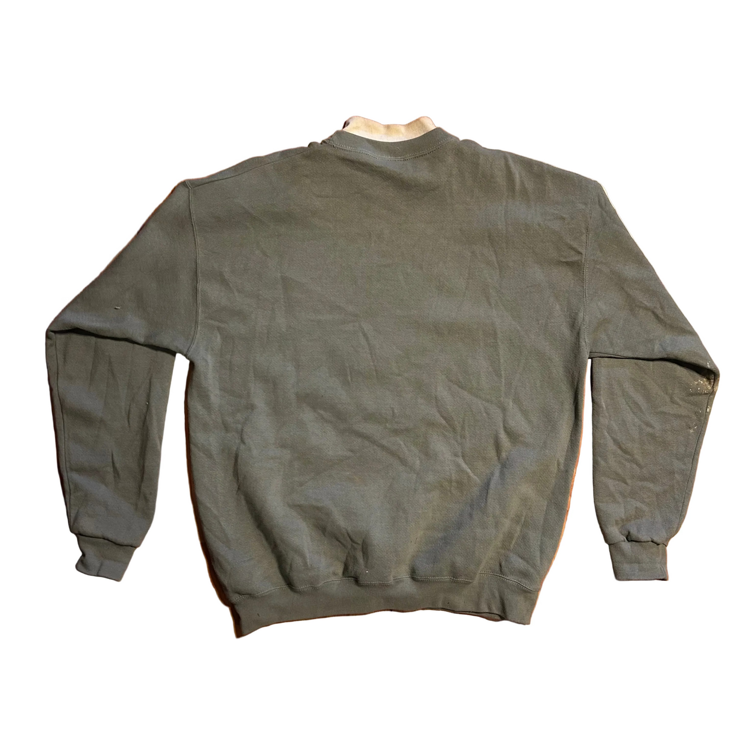 90's Pleasant Shade Green Bassett Hound Double Collared Crewneck Sweatshirt - XLarge - 24" x 28"