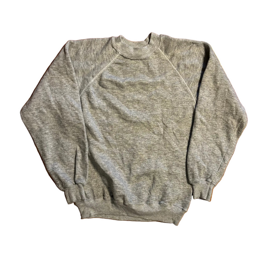 80/90's Hanes Grey Blank Crewneck Sweatshirt - XSmall - 17" x 22"